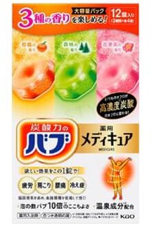 Bub Medicure Bath Salt Tablet Set Citrus x Forest x Floral Fruity 12 pcs