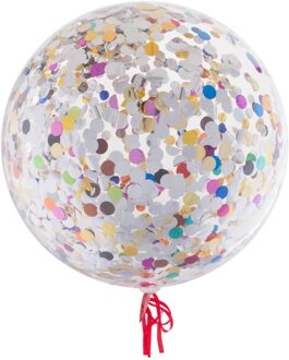 Bubbel ballon met confetti mix Multikleur - Print
