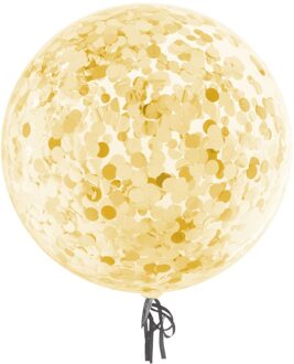 Bubbel ballon met gouden confetti Goud - Brons