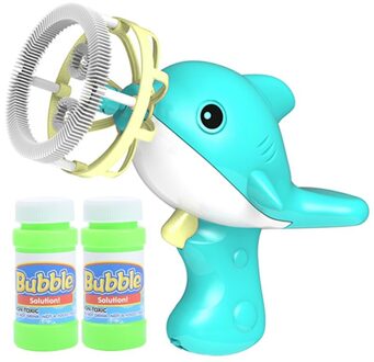 Bubble Gun Maker Automatische Dolphin Bubble Machine Cartoon Zomer Leisure Speelgoed Outdoor 100Ml Bellenblaas Buitenspeelgoed blauw