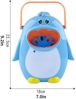 Bubble Machine Automatische Draagbare Bubble Maker Speelgoed Met Bubble Oplossing (50Ml) automatische Bubble Maker Kinderen Kids Outdoor Speelgoed Blauw