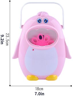 Bubble Machine Automatische Draagbare Bubble Maker Speelgoed Met Bubble Oplossing (50Ml) automatische Bubble Maker Kinderen Kids Outdoor Speelgoed Roze