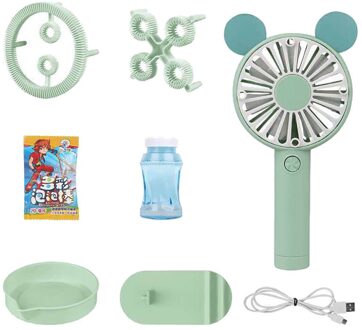 Bubble Machine Fans Cartoon Mini Handheld Elektrische Ventilator Zomer Kinderen Speelgoed 100 Ml Met Een Bubble Extra Fram 1g3
