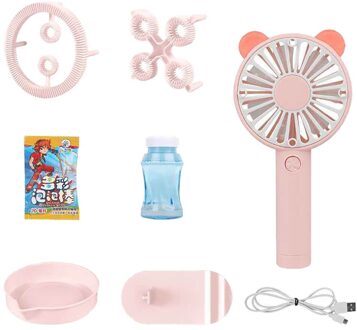 Bubble Machine Fans Cartoon Mini Handheld Elektrische Ventilator Zomer Kinderen Speelgoed 100 Ml Met Een Bubble Extra Fram 1g3