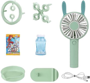 Bubble Machine Fans Cartoon Mini Handheld Elektrische Ventilator Zomer Kinderen Speelgoed 100 Ml Met Een Bubble Extra Fram 1g3