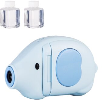 Bubble Machine Muzikale En Verlichting Automatische Bubble Maker Leuke Olifant Bubble Blower Camera Speelgoed Voor Kinderen Jongens Meisjes blauw