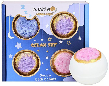 Bubble T Cosmetics Bubble T Nightea Night Geode Bath Bomb Gift Set (4 x 100g)