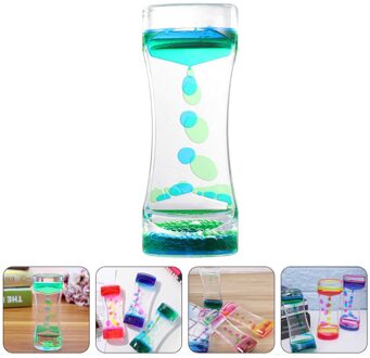 Bubble Zandloper Action Vloeibare Timer Bureau Decor Ambachtelijke Kunst Voor Thuis blauw groen