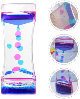 Bubble Zandloper Action Vloeibare Timer Bureau Decor Ambachtelijke Kunst Voor Thuis blauw roze