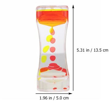 Bubble Zandloper Action Vloeibare Timer Bureau Decor Ambachtelijke Kunst Voor Thuis rood geel