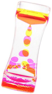 Bubble Zandloper Action Vloeibare Timer Bureau Decor Ambachtelijke Kunst Voor Thuis roze geel