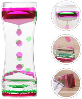 Bubble Zandloper Action Vloeibare Timer Bureau Decor Ambachtelijke Kunst Voor Thuis roze groen