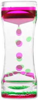 Bubble Zandloper Action Vloeibare Timer Bureau Decor Ambachtelijke Kunst Voor Thuis roze groen