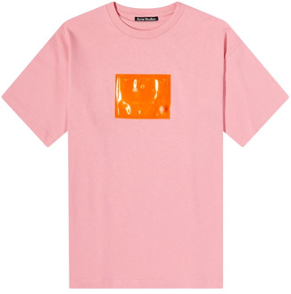 Bubblegum Pink Logo T-Shirt Acne Studios , Pink , Dames - M