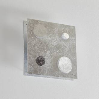 Buchi wandlamp 32x32cm bladzilver