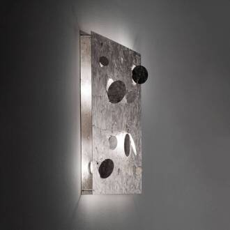 Buchi wandlamp 60x60cm bladzilver