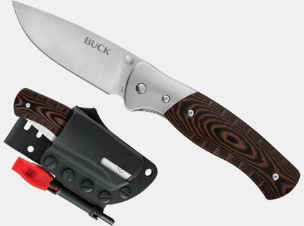 Buck Knives Large Folding Selkirk Micarta Clampack