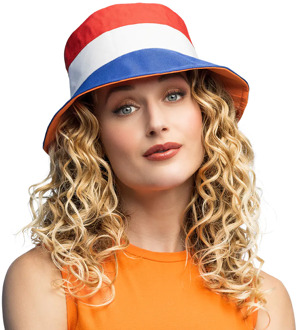 Bucket Hoed Holland Rood Wit Blauw Multikleur - Print