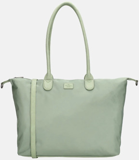 Buckingham Mono shopper met 15.6 inch laptopvak L lichtgroen
