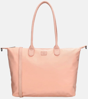 Buckingham Mono shopper met 15.6 inch laptopvak L lichtroze