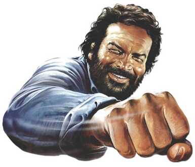 Bud Spencer 3D Tin Sign Bud Spencer Faust 45 x 45 cm