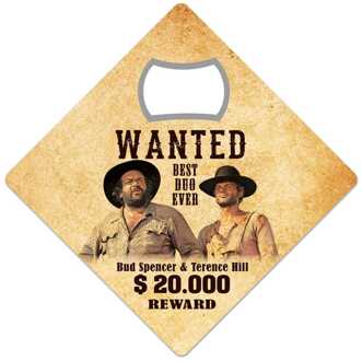 Bud Spencer & Terence Hill Bottle Opener Fridge Magnet Wanted