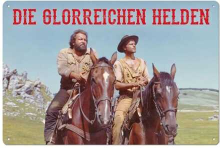 Bud Spencer & Terence Hill Tin Sign Die glorreichen Helden 20 x 30 cm