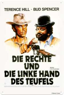Bud Spencer & Terence Hill Tin Sign Rechte und Linke Hand des Teufels 20 x 30 cm