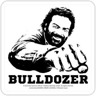 Bud Spencer Tin coasters Bulldozer 10 x 10 cm