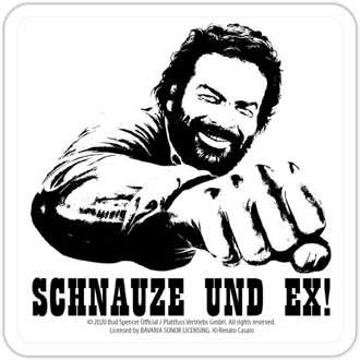 Bud Spencer Tin coasters Schnauze und Ex 10 x 10 cm