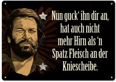 Bud Spencer Tin Sign Nun guck' ihn dir an,... 10 x 15 cm