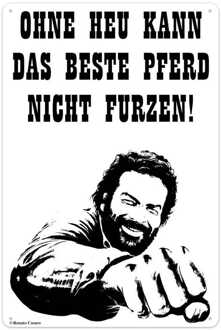 Bud Spencer Tin Sign Pferd Faust 20 x 30 cm