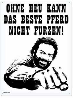 Bud Spencer Tin Sign Pferd Faust 30 x 40 cm