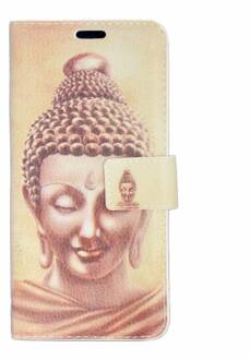Buddha pu leren iPhone X portemonnee hoesje