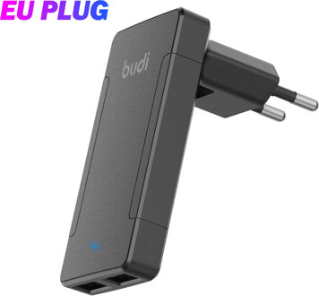 Budi Charger Usb Fast Charger Twee Usb-uitgang Poorten Voor Iphone 12 Samsung S10 Xiaomi Oplader Draagbare Inklapbare Quick Lading 17W EU plug