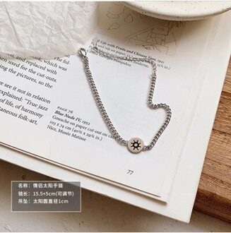 Budrovky Minimalistische Ronde Schijf Maan Zon Peadent Armband Voor Vrouwen Mannen Paar Armband Sieraden TY