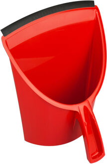 Buemag Vuilblik - groot - kunststof - 32 x 28 cm - rood - voor binnen en buiten - Stoffer en blik