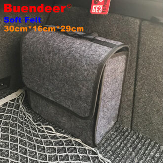 Buendeer zachte Wolvilt kofferbak organizer 30*16*29 cm Auto opbergdoos bag brandwerende Opbergen Opruimen pakket deken tool