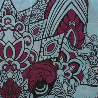 Buff Bandana met opdruk van lichte en zachte stof 111000 unisex Turquoise