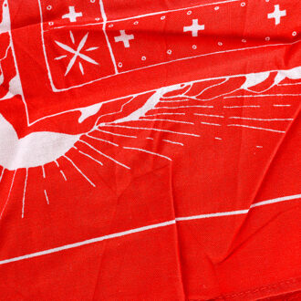 Buff Bedrukte katoenen sjaal 97700 unisex - maat Rood