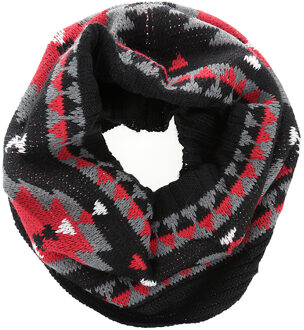 Buff Gebreide kraag met gevlochten design 10300 unisex Zwart - One Size