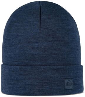 Buff Heavyweight Merino Beanie Senior donker blauw - 1-SIZE