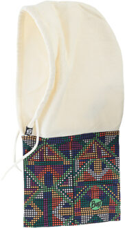 Buff Microfiber en fleece capuchon en onderkant 38300 unisex Wit