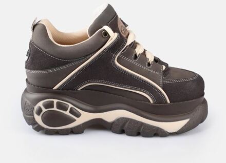 Buffalo 1339-14 Dames Sneakers Van Leer In Het Bruin