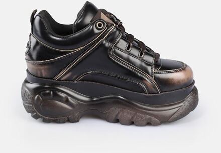 Buffalo 1339-14 Dames Sneakers Van Leer In Het Bruin