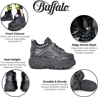 Buffalo Dames Zwarte Chunky Platform Fashion Sneakers - 1339-14 - EU 41