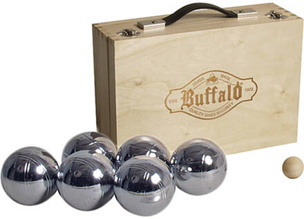 Buffalo Jeu de Boules set metaal (6st.) in houten doos