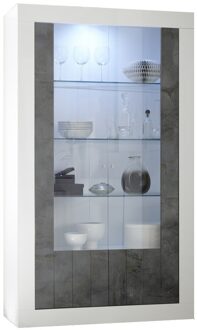 Buffetkast Urbino 190 cm hoog in hoogglans wit met oxid Wit,Hoogglans wit,Oxid (Oxide)