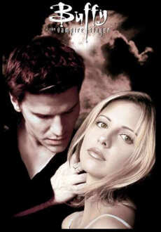 Buffy The Vampire Slayer Angel Poster Women's Cropped Hoodie - Black - XS - Zwart