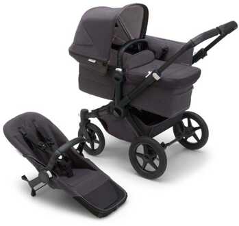 Bugaboo Donkey 5 Mono Kinderwagen 2 In 1 Premium Black Washed Black Zwart